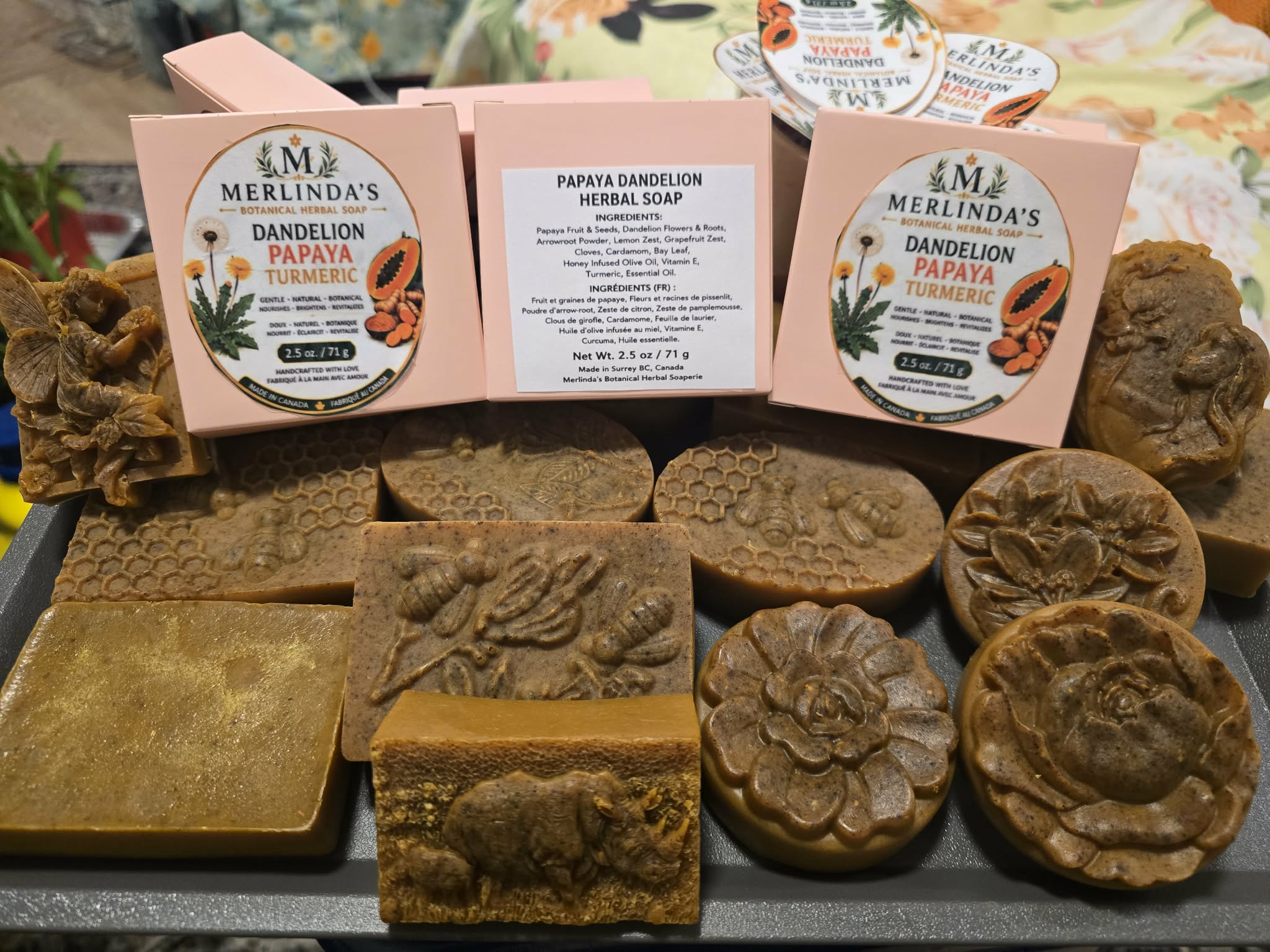 Merlinda's Dandelion Papaya Turmeric Herbal Soap