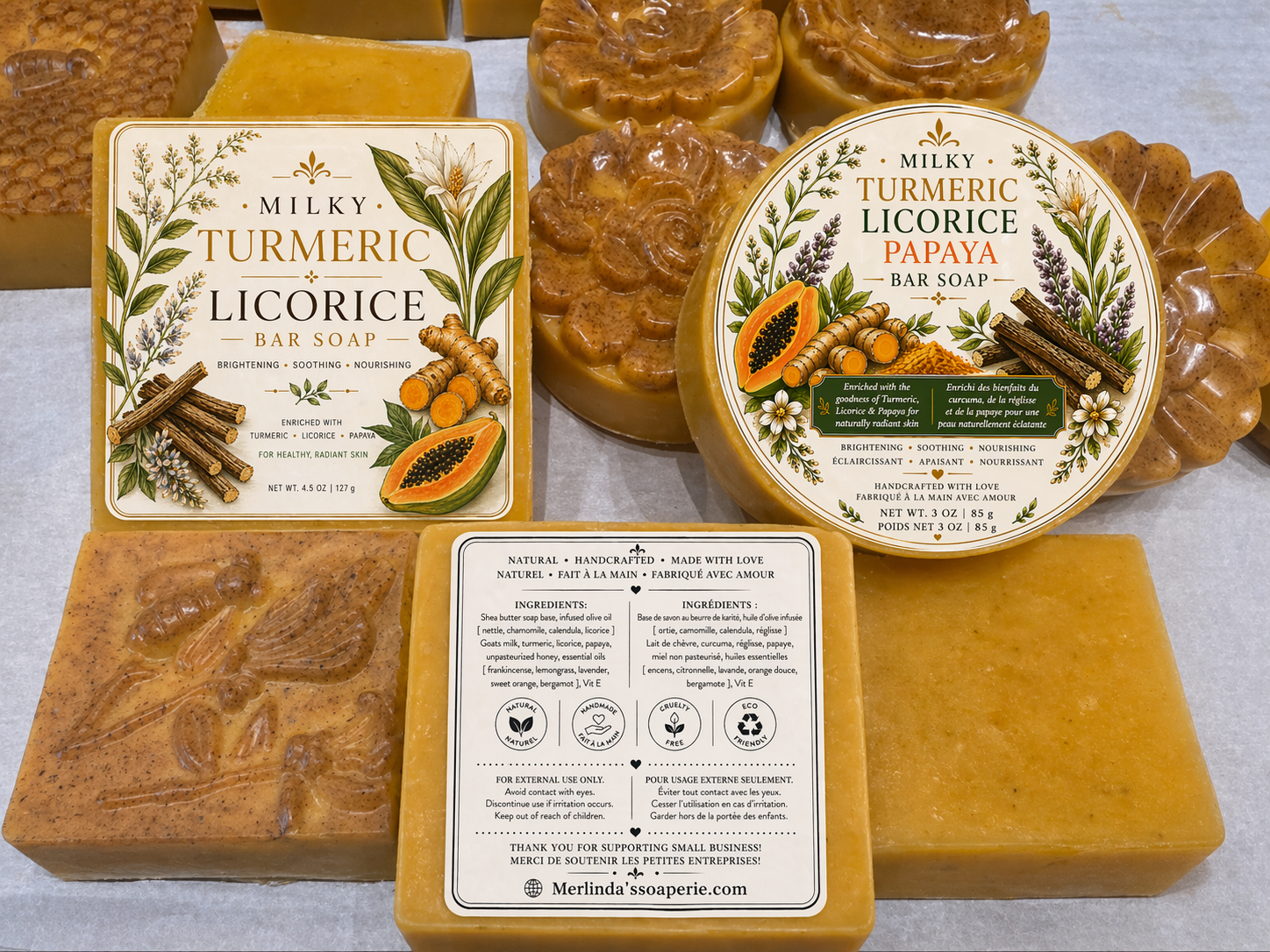 Milky Turmeric Licorice Papaya Bar Soap